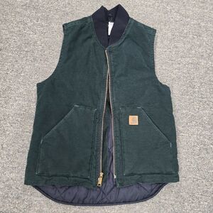 Vintage Carhartt Spruce Green Arctic Vest Mens Small